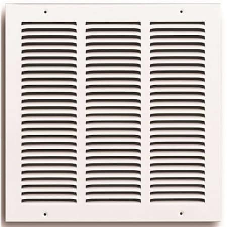 Tru Aire 14 in. x 14 in. White Stamped Return Air Grille with 4 screw holes 170 14X14-4